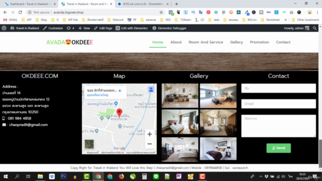 ทำเว็บโรงแรม รีสอทร์ ห้องพัก ด้วย WordPRess Elementor Pro – Screenshot 1