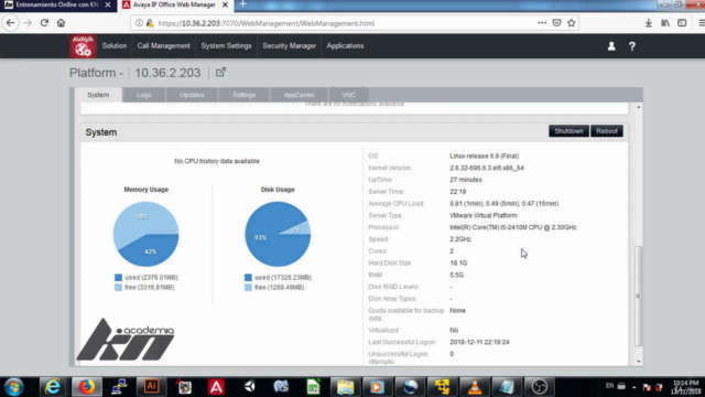 Avaya IP Office Server – Screenshot 3