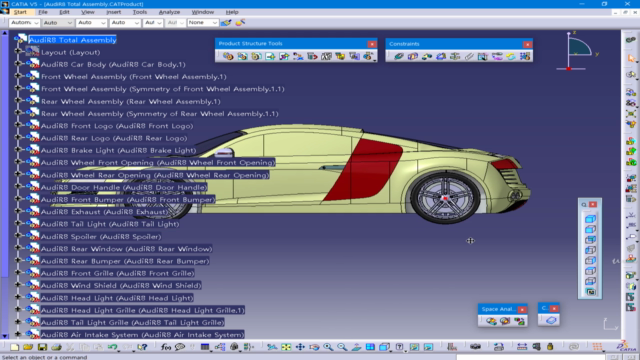 Catia AudiR8 Car Modeling – Screenshot 2