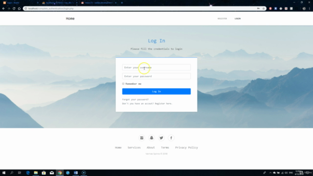 Login & Registration with PHP MYSQL and Bootstrap4 – Screenshot 1