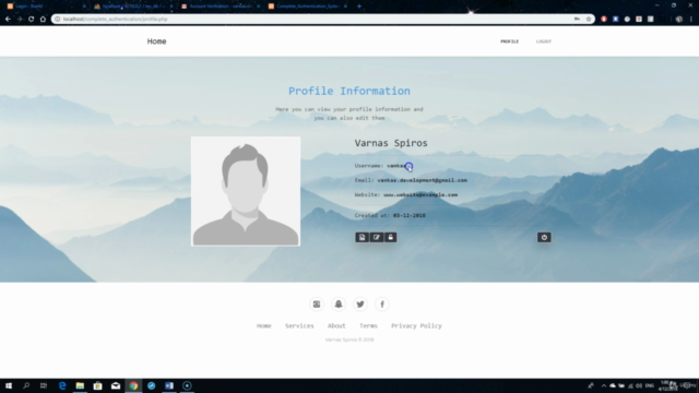 Login & Registration with PHP MYSQL and Bootstrap4 – Screenshot 2