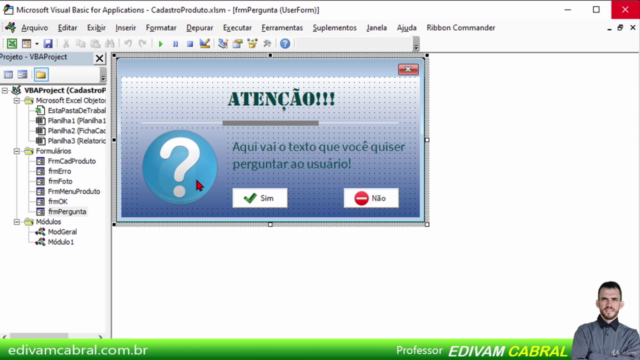 Curso Grátis de Excel VBA Cadastro de Produtos Parte 01 – Screenshot 3