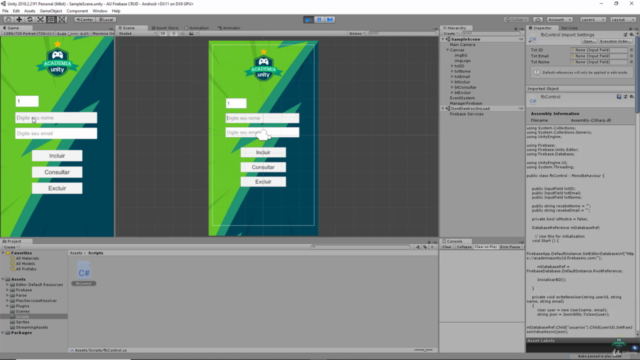 Firebase Realtime Database com o Unity – Screenshot 1
