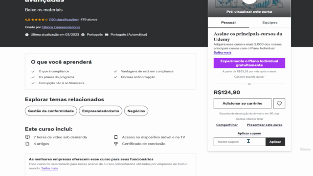 Compliance - Do absoluto zero até noções avançadas – Screenshot 1