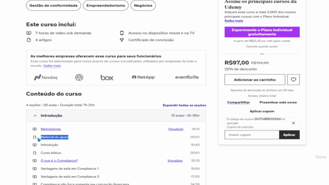 Compliance - Do absoluto zero até noções avançadas – Screenshot 2