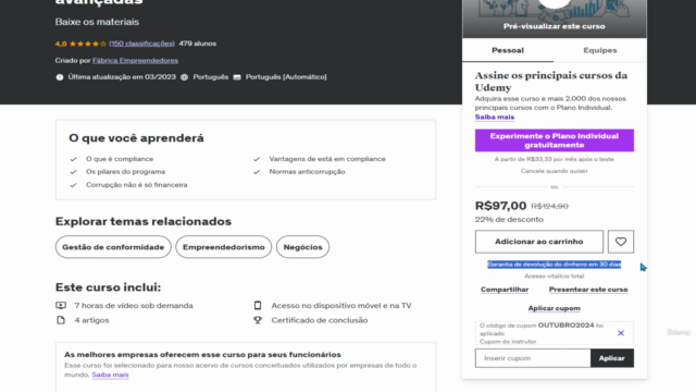 Compliance - Do absoluto zero até noções avançadas – Screenshot 3