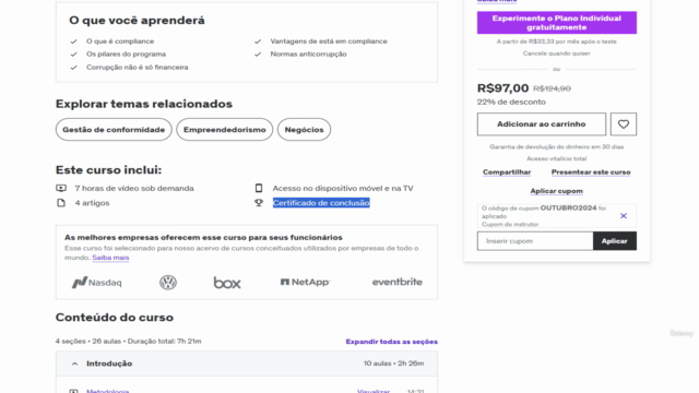 Compliance - Do absoluto zero até noções avançadas – Screenshot 4