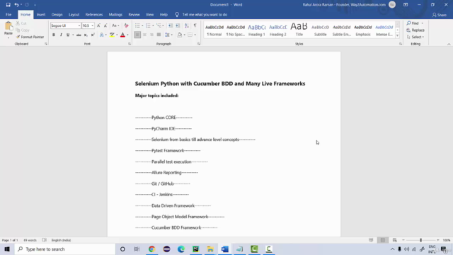 Selenium Python with Behave BDD(Basic + Advance + Architect) – Screenshot 1
