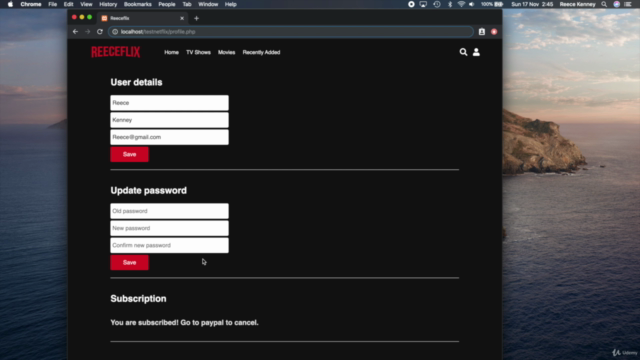 Create a Netflix clone from Scratch: JavaScript PHP + MySQL – Screenshot 4