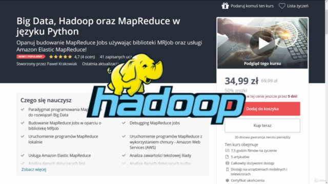 Big Data, Hadoop oraz MapReduce w języku Python – Screenshot 3