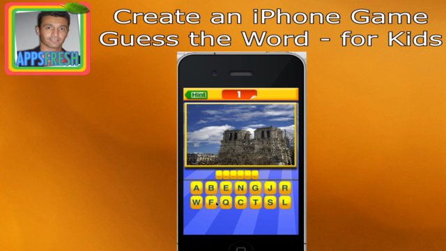 Create your Guess the Word iPhone app for Kids.Code included – Screenshot 1