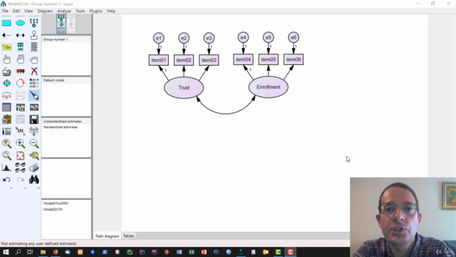 Confirmatory Factor Analysis with SPSS Amos – Screenshot 1