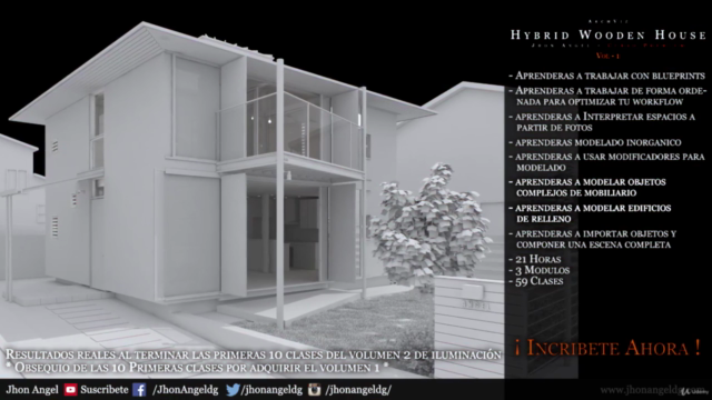 3Ds Max + Vray: Profesional en ArchViz - Hybrid Wooden House - Screenshot_03