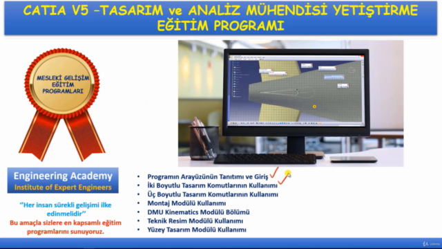 CATIA V5 - Tasarım ve Analiz Mühendisi Yetiştirme Eğitimi – Screenshot 3