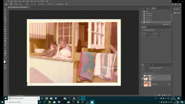 Photoshop CC: Photo restoration - Removing Colour Casts – Screenshot 1