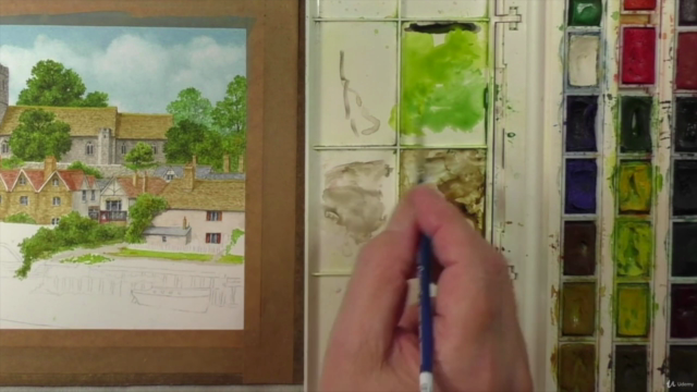 How to Paint a Beautiful English Landscape in Watercolour – Screenshot 3