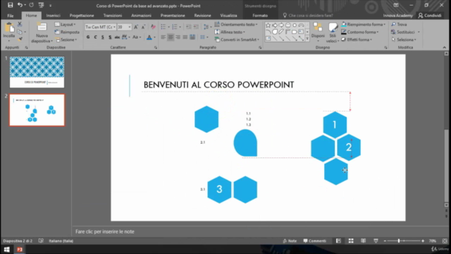 Corso fondamentale di PowerPoint 2016 – Screenshot 3