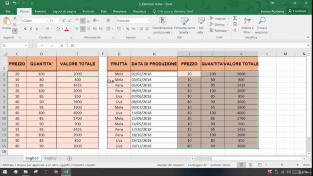 Corso Excel 2016 – Screenshot 3
