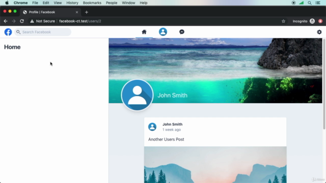 Facebook Clone with Laravel, TDD, Vue & Tailwind CSS – Screenshot 3