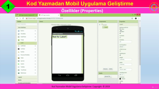 Mobil Uygulama Geliştirme (App Inventor) – Screenshot 1