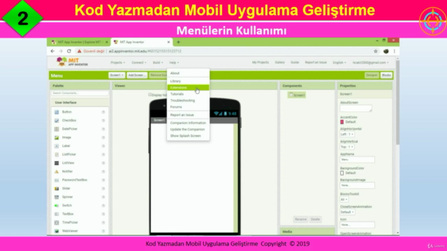 Mobil Uygulama Geliştirme (App Inventor) – Screenshot 2