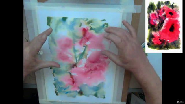 Free hand poppies,Free style watercolor Free sample course. - Screenshot_02