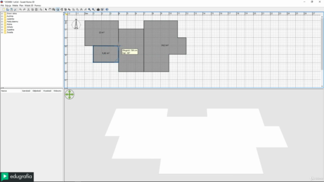 Kurs wizualizacja mieszkania w Sweet Home 3d – Screenshot 2