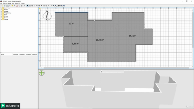 Kurs wizualizacja mieszkania w Sweet Home 3d – Screenshot 4