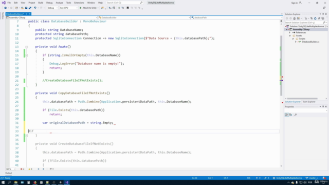 Banco de dados SQLite com Unity – Screenshot 2