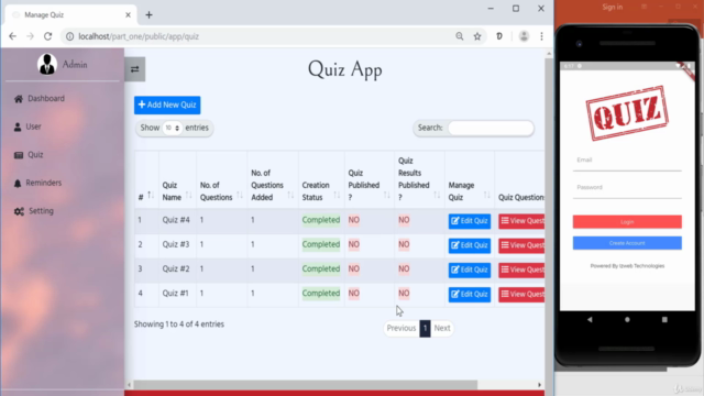 Building Quiz Flutter Application with Laravel 6 – Screenshot 2