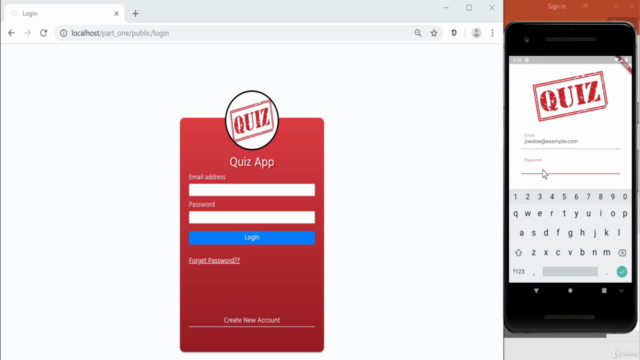Building Quiz Flutter Application with Laravel 6 – Screenshot 3