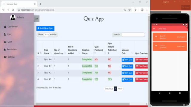 Building Quiz Flutter Application with Laravel 6 – Screenshot 4