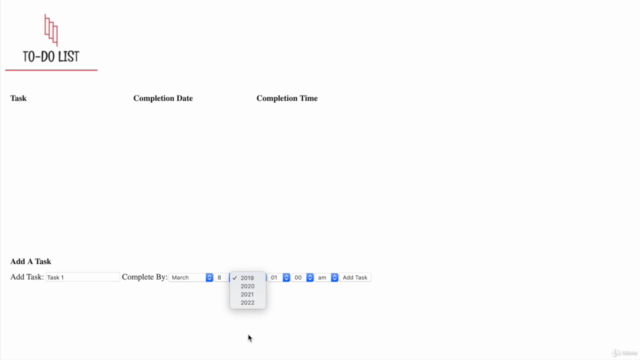 Create A To-Do-List Using PHP, MySQLI and Javascript – Screenshot 2