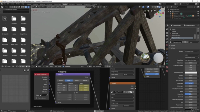 Blender 3D Model a Medieval Catapult Full Simulation Guide - Screenshot_03