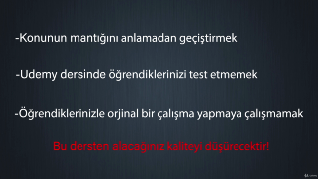 2021 UNITY C# | Unity Sıfırdan Profesyonel Seviyeye Gelin! – Screenshot 3