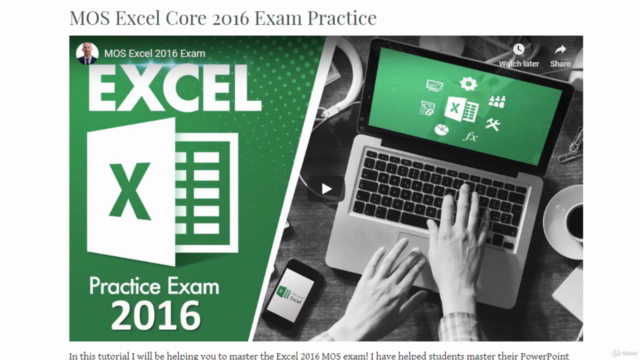 Excel 2016 (MOS) 77-727 Exam โ Screenshot 4