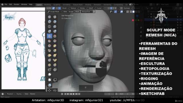 Blender 2.80 + e Krita para jogos e animação – Screenshot 4