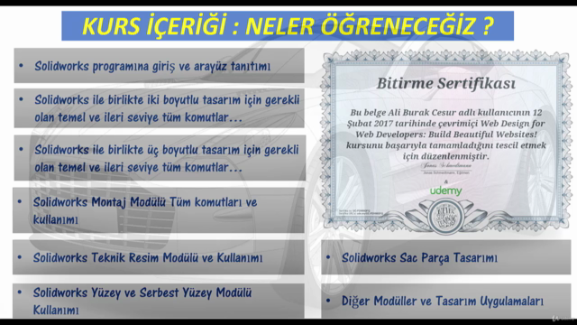Solidworks - Tasarım ve Analiz Mühendisi Yetiştirme Eğitimi – Screenshot 3