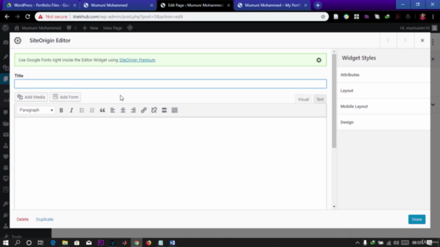 WordPress Portfolio - A Complete Fast Track Course – Screenshot 1