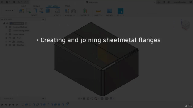 Carton Design using Sheetmetal with Fusion 360 - Screenshot_03