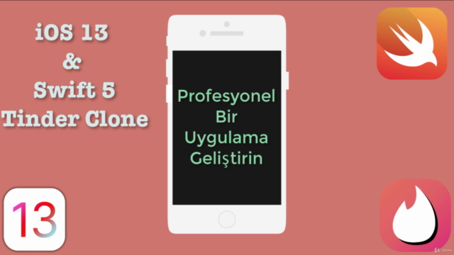 iOS 14 Instagram ve Tinder Uygulamasını Geliştirin – Screenshot 1
