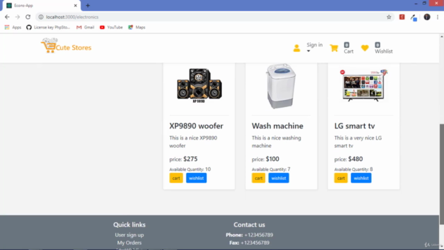 Build Ecommerce site from scratch using React,Node&Bootstrap – Screenshot 1