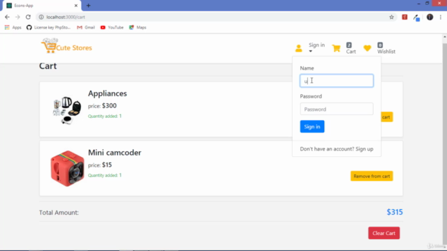 Build Ecommerce site from scratch using React,Node&Bootstrap – Screenshot 3