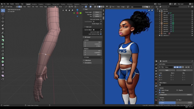 Cartoon Character Modeling in Blender – Screenshot 2