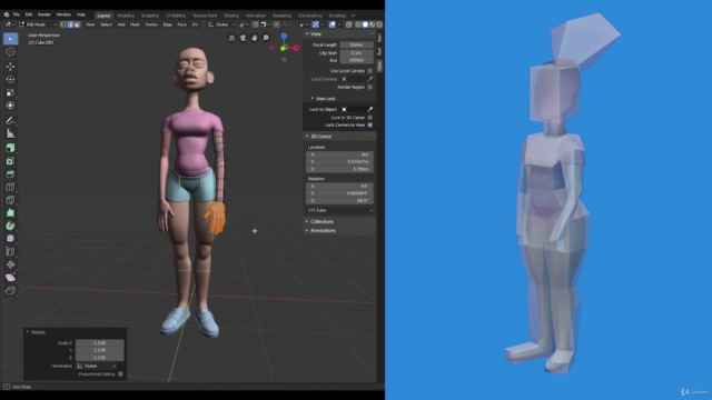 Cartoon Character Modeling in Blender – Screenshot 3