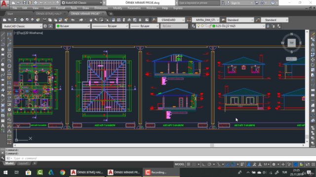 AUTOCAD 2020 İLE MİMARİ VE STATİK ÇİZİM , PROJE OKUMA KURSU – Screenshot 1