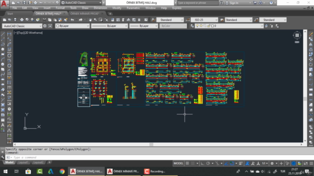 AUTOCAD 2020 İLE MİMARİ VE STATİK ÇİZİM , PROJE OKUMA KURSU – Screenshot 4
