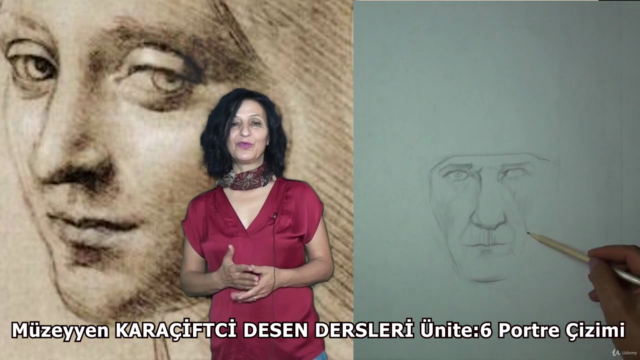 KARAKALEM DESEN DERSLERİ, Ünite:6 Portre Çizimi – Screenshot 2