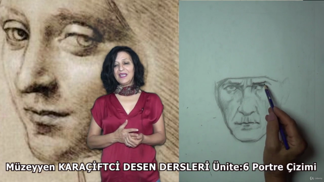 KARAKALEM DESEN DERSLERİ, Ünite:6 Portre Çizimi – Screenshot 4