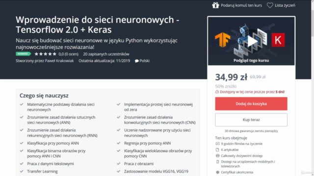 Wprowadzenie do sieci neuronowych - Tensorflow 2.0 + Keras - Screenshot_01